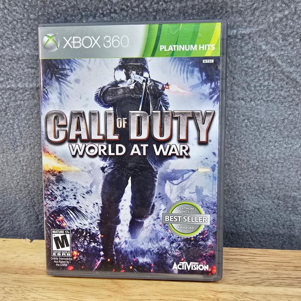 Call of Duty World at War Xbox 360 Platinum Hits Activision WWII Shooter Game